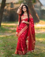 প্রিমিয়াম জাপানি সিল্ক শাড়ী। - Image 4