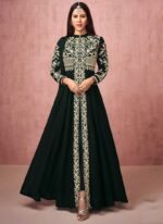 রেডিমেড জর্জেট এমব্রয়ডারি পার্টি ড্রেস - Image 2