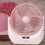 Lithium Rechargeable Mini Table Fan with LED Light JY-1880 - Image 2