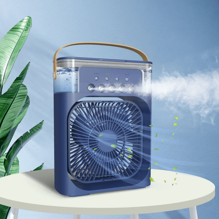 1722941649-1 Portable Mini Water Air Cooler Table Fan - 10W - Image 1
