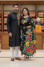 Block Print couple Three Piece And Panjabi