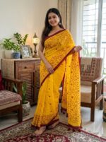 Embroidery Premium Half Silk Sharee - Image 6